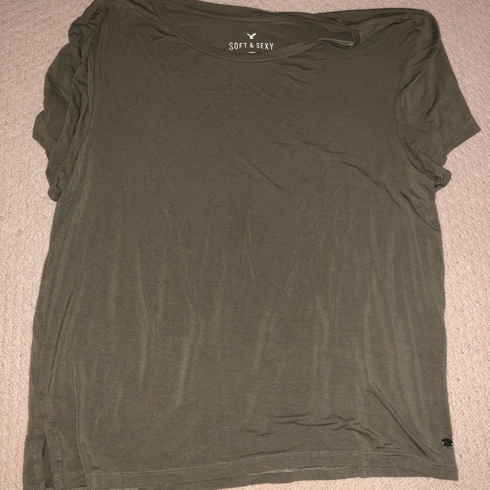 American Eagle Soft Olive Green Top